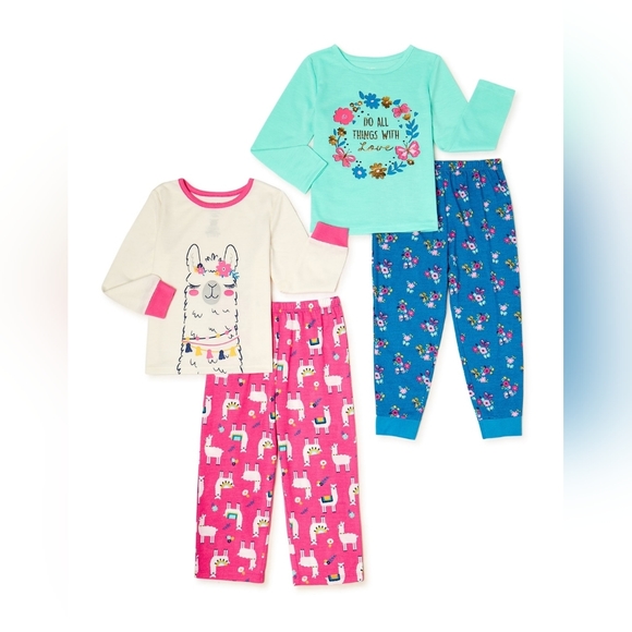 Cozy Jams Pajamas Toddler Girls Long Sleeve Pajama Sets Size 4t